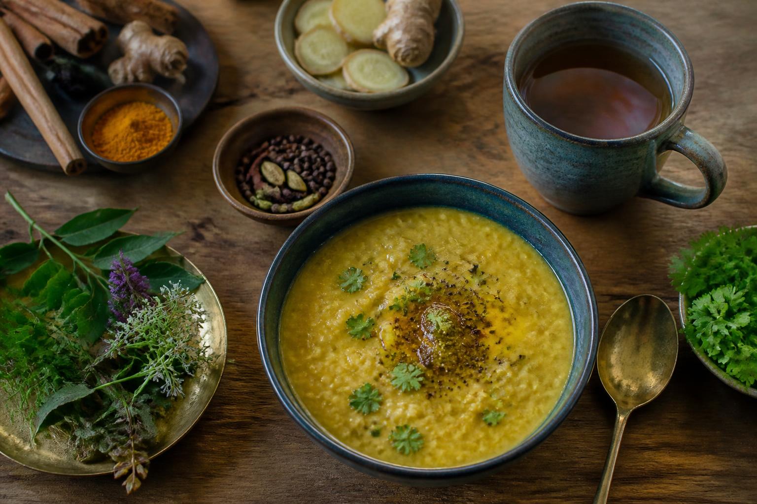 A nourishing Ayurvedic lunch